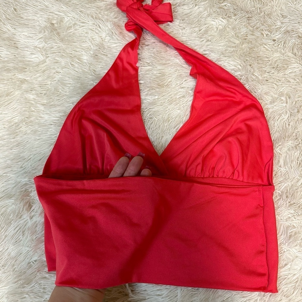 Sinsay Coral Pink Crop Top - Picture 6 of 8